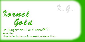 kornel gold business card